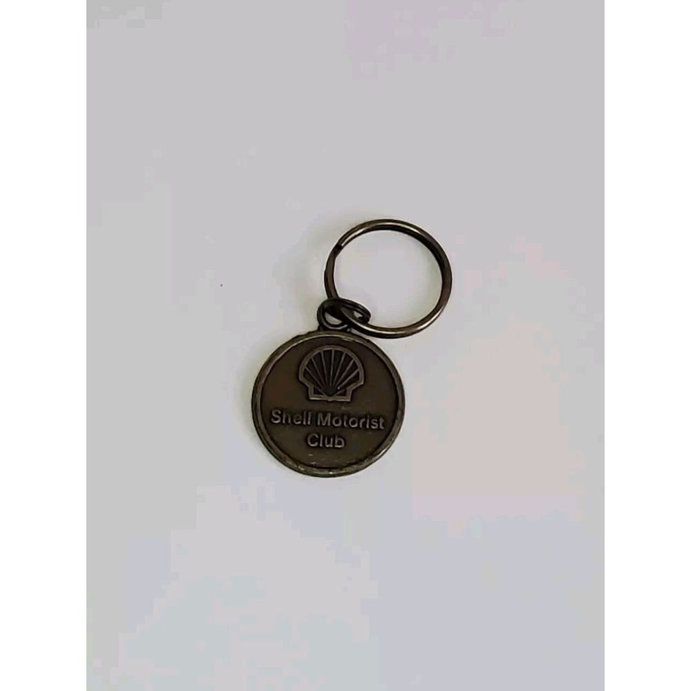 Shell Motorist Club Vintage Keychain Oil Gas Promo Keyring Ft Lauderdale Florida